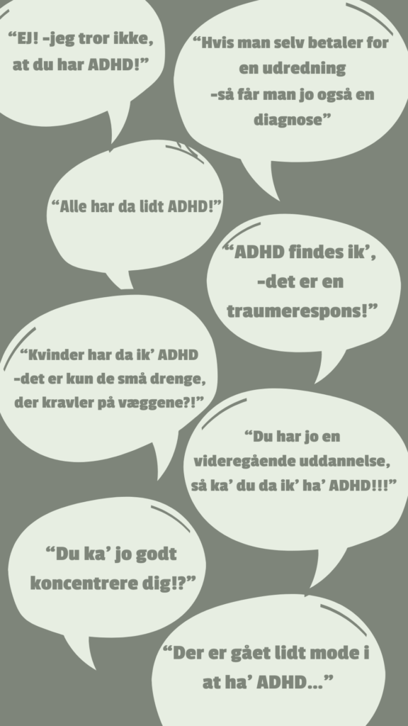 Dina Alminde, Birgitte Weisbjerg fordomme om ADHD